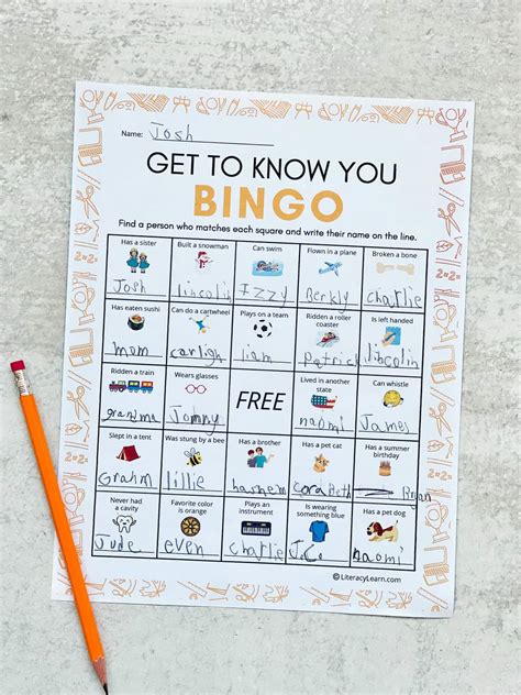 bingo  kids  printable literacy learn