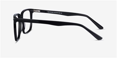 tactician rectangle black glasses for men eyebuydirect