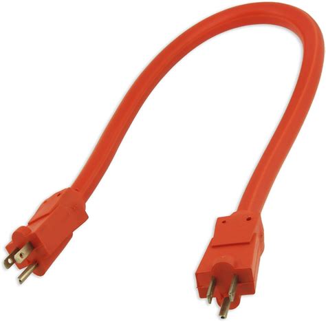 dual male plug  gauge connection extension cord connect generator