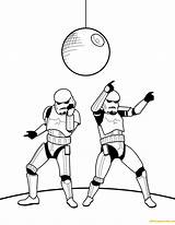 Coloring Dancing Stormtroopers Pages Stormtrooper Wars Star Online Color Printable Print Template Hellokids Coloringpagesonly sketch template