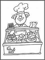 Coloring Pages Bakery Bakker Comments sketch template