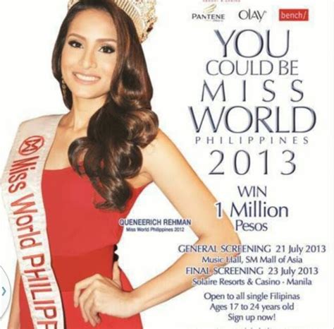 who will be the next miss world philippines 2013