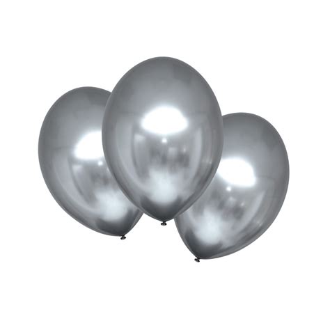 chrome ballonnen platinum zilver luxe  stuks feestbazaarnl