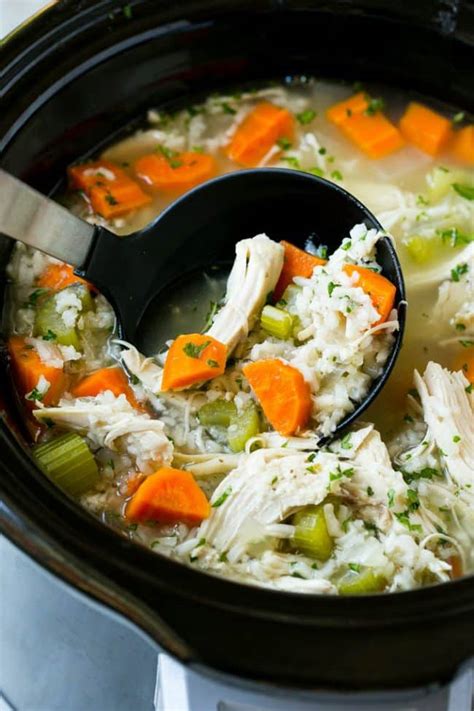 slow cooker chicken  rice soup  recipe critic