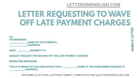 sample letter request  waive penalty request letter  waive