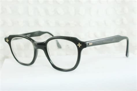 50s mens glasses 1950 s eyeglasses black horn rim by