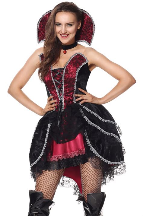 Halloween Noble Queen Vampire Costume Sexy Gothic Halloween Carnival