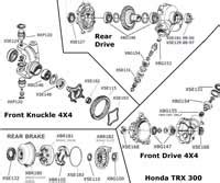 atv bearings seals gears differentail diagram