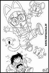 Arale Slump Topmanga sketch template