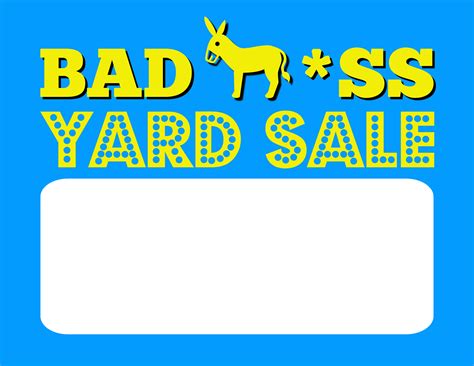 5 diy printable fun garage yard sale signs
