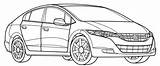 Honda Coloring Pages Accord Clarity Fcx Cr Cars Template выбрать доску Fit раскраски sketch template