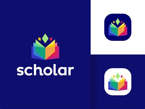 colorful logo scholar  dalius stuoka logo designer  dribbble