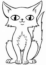 Cat Kat Coloring Kleurplaat Kleurplaten Pages Edupics Gratis Printen Printable Large sketch template