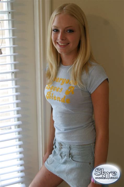 everyone loves a blonde like skye who loves to tease with her tight teen body