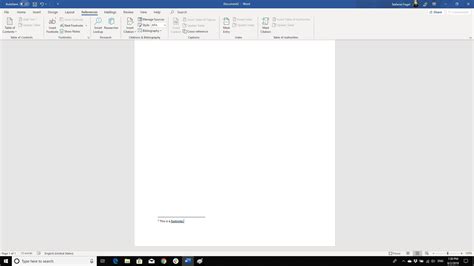 inserting footnotes   word document