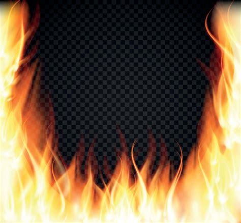 burning fire special light effect flames  transparent background