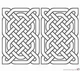 Celtic Knot Coloring Rectangle Pages Embroidery Machine Printable Kids sketch template