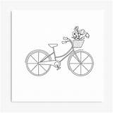 Bicycle Flowers sketch template