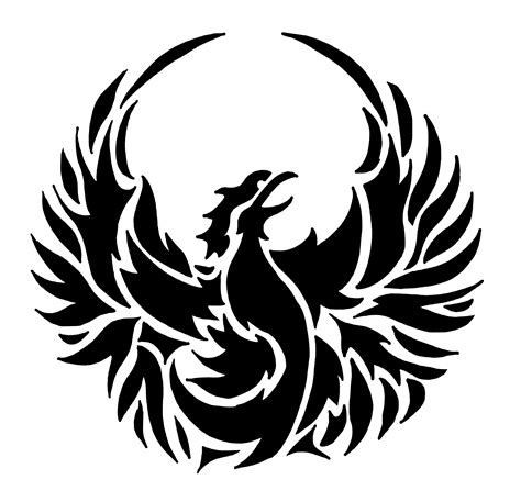 phoenix bird stencil