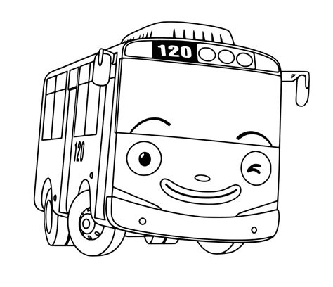 tayo   bus coloring page  printable coloring pages  kids