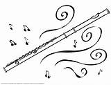 Flute Flauto Traverso sketch template