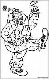 Funny Pages Clown Coloring Performance Color Tick Croc Tock sketch template