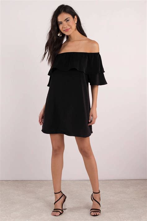 show off black shoulder dress cute dresses casual dresses formal