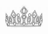 Crown Coloring Tiara Princess Drawing Printable Easy Pretty Colouring Queen Line Template Sheets Adults Adult Getdrawings Princes Popular Visit Choose sketch template