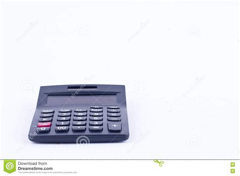 calculator voor het berekenen van de aantallen die boekhoudings bedrijfsberekening op wit