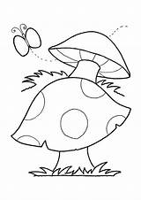 Mushroom Coloring Pages Butterfly Parentune Worksheets Printable sketch template