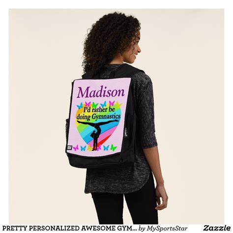 Pretty Personalized Awesome Gymnast Back Pack