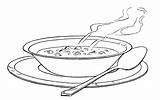 Soup Coloring Bowl Visit Food Pages Clip sketch template