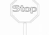 Coloring Pages Stop Sign Easy Printable sketch template