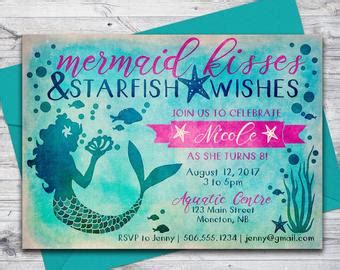 mermaid invitations etsy mermaid baby showers baby mermaid