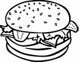 Hamburger Hamburgers Junk sketch template