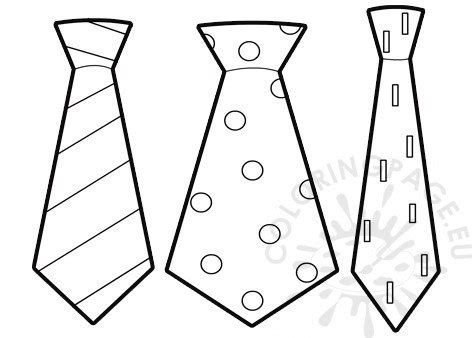 tie template printable  coloring page