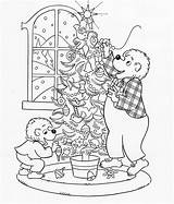 Christmas Coloring Pages Tree Bears Berenstain Printable Bear Getcolorings Color Getdrawings Colorings sketch template