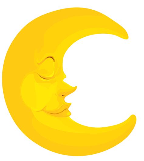cartoon full yellow moon clipart