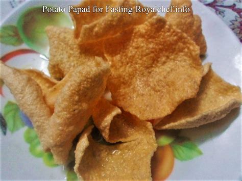 recipe  tasty potato papad  fasting royal chef sujata