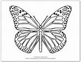 Butterfly Coloring Pages Monarch Printable Butterflies sketch template