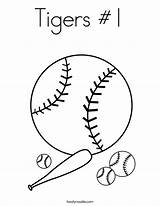 Coloring Tigers Built California Usa Baseball sketch template