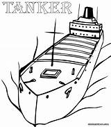 Ship Coloring Pages Tanker Colorings Book sketch template