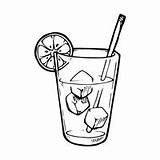 Tea Iced Drawing Ice Clipart Beverage Drink Drawings Getdrawings Fruit sketch template
