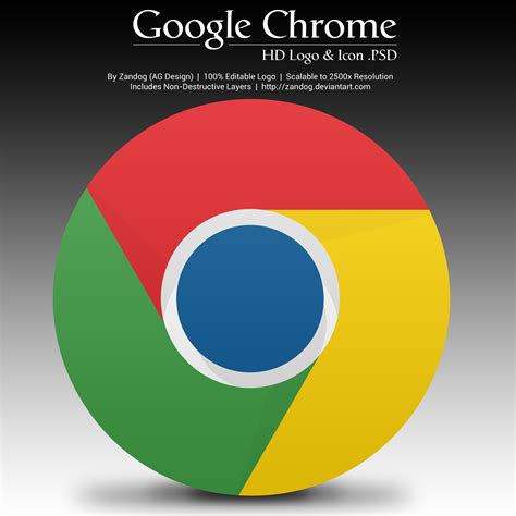 google chrome hd logo  icon psd  zandog  deviantart