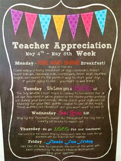 gorgeous teacher appreciation week theme ideas