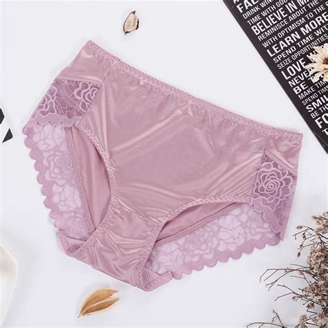 Spandcity Fashion Satin Sexy Hollow Out Panties Seamless Women Underwear