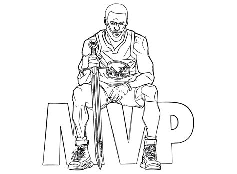 stephen curry cool coloring page curry coloring page page  kids