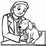 Vet Coloring Veterinarian Clipart Drawing Pages Preschool Occupations Clip Kids Community Dog Ver Sheets Veterinary Colouring Color People Helpers Drawings sketch template