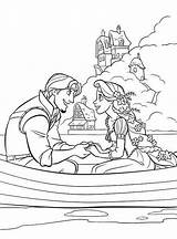 Coloring Rapunzel Pages Tangled Disney Printable Colouring Kids Color Beautiful sketch template