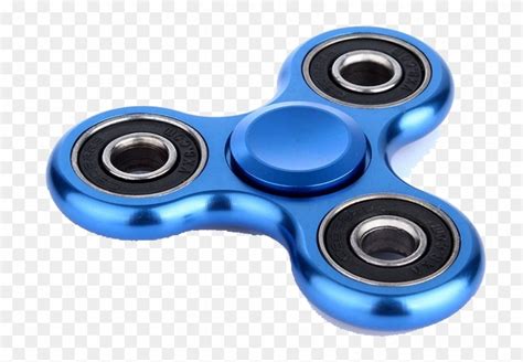 metallic blue fidget spinner hd png   pngfind